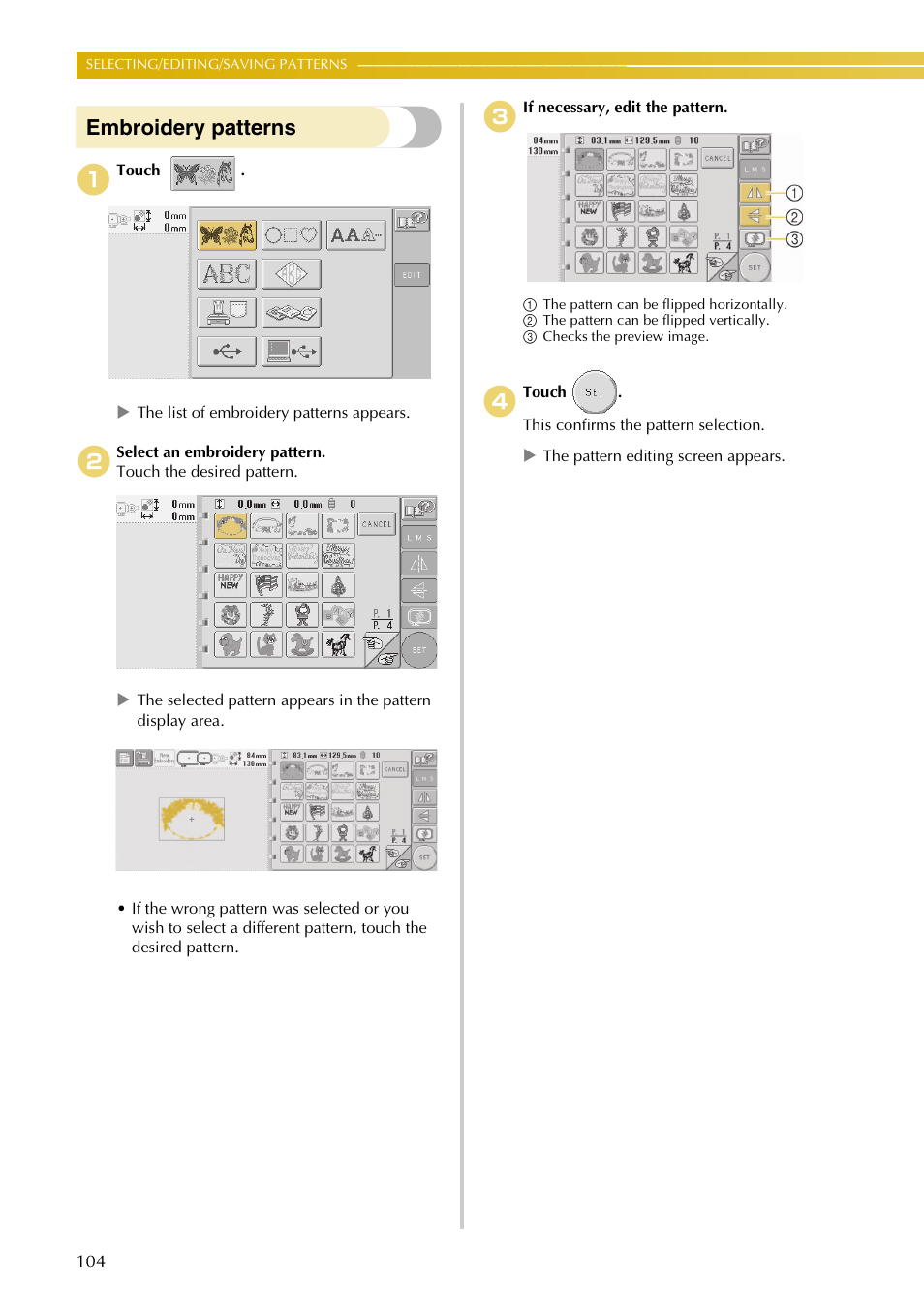 Embroidery patterns | Baby Lock EmbroideryPro_BMP8_InstructionRef (BMP8) Instruction and Reference Guide User Manual | Page 121 / 238