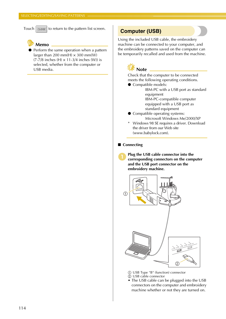 Computer (usb) | Baby Lock EmbroideryPro_BMP8_InstructionRef (BMP8) Instruction and Reference Guide User Manual | Page 131 / 238