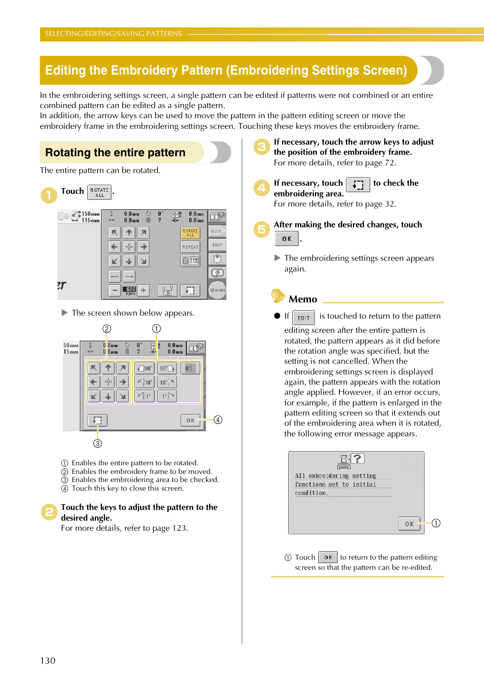 Rotating the entire pattern | Baby Lock EmbroideryPro_BMP8_InstructionRef (BMP8) Instruction and Reference Guide User Manual | Page 147 / 238