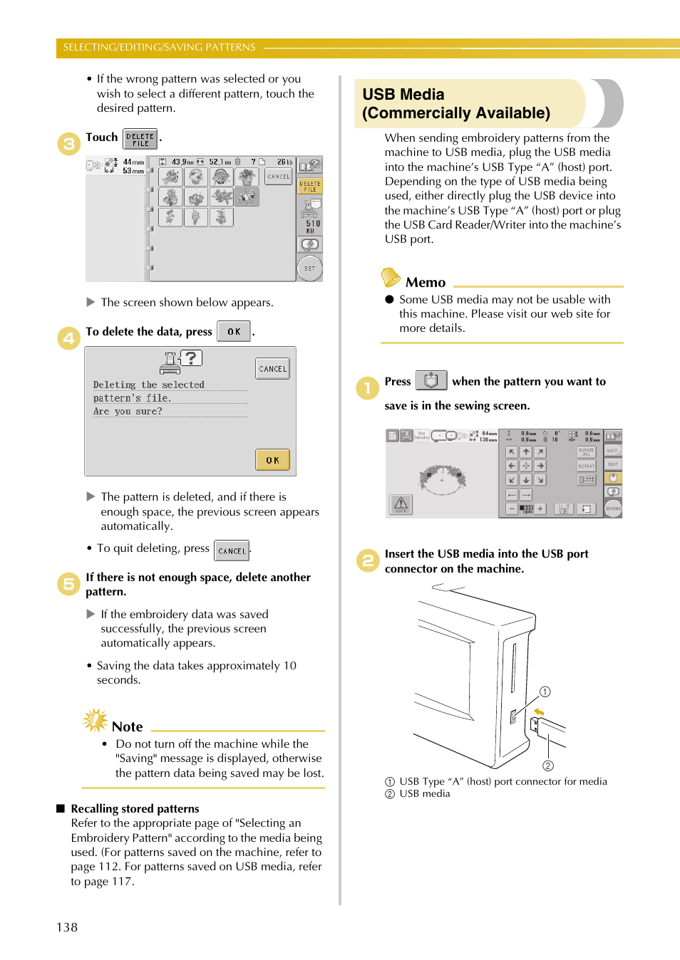 Usb media (commercially available) | Baby Lock EmbroideryPro_BMP8_InstructionRef (BMP8) Instruction and Reference Guide User Manual | Page 155 / 238