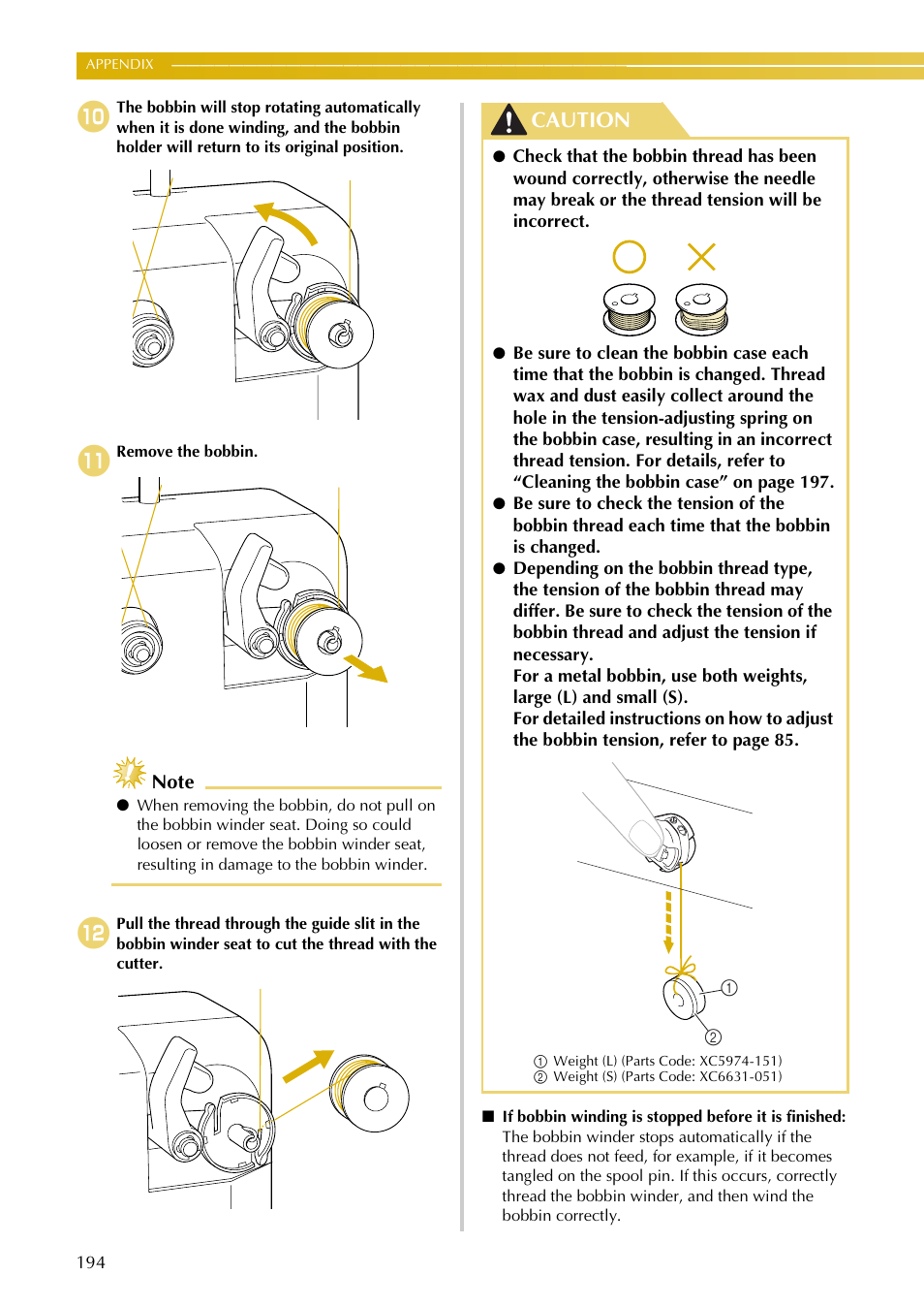 Caution | Baby Lock EmbroideryPro_BMP8_InstructionRef (BMP8) Instruction and Reference Guide User Manual | Page 211 / 238