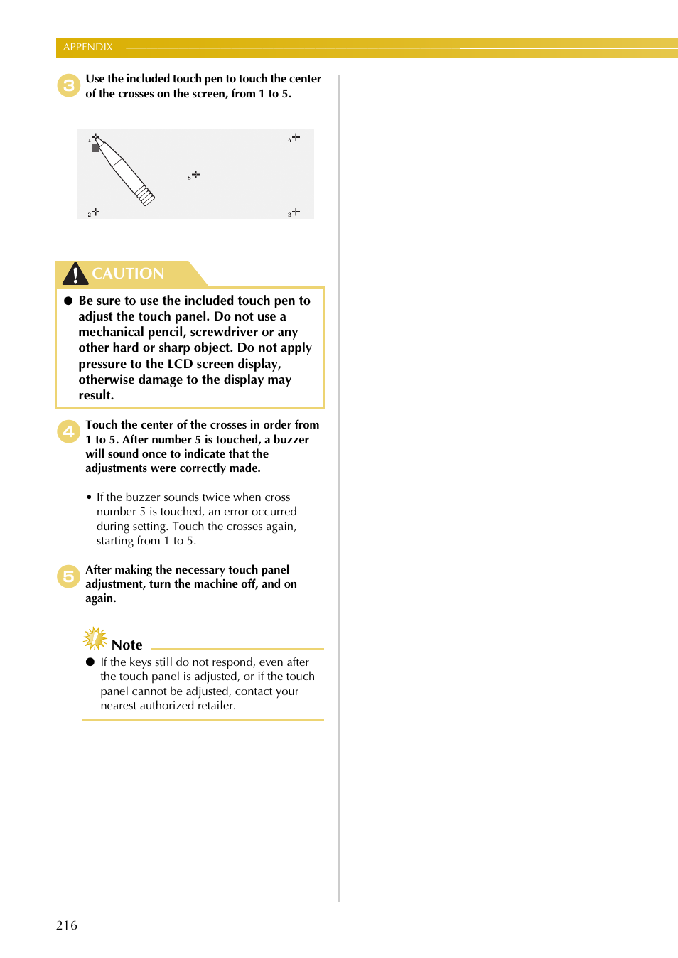 Caution | Baby Lock EmbroideryPro_BMP8_InstructionRef (BMP8) Instruction and Reference Guide User Manual | Page 233 / 238