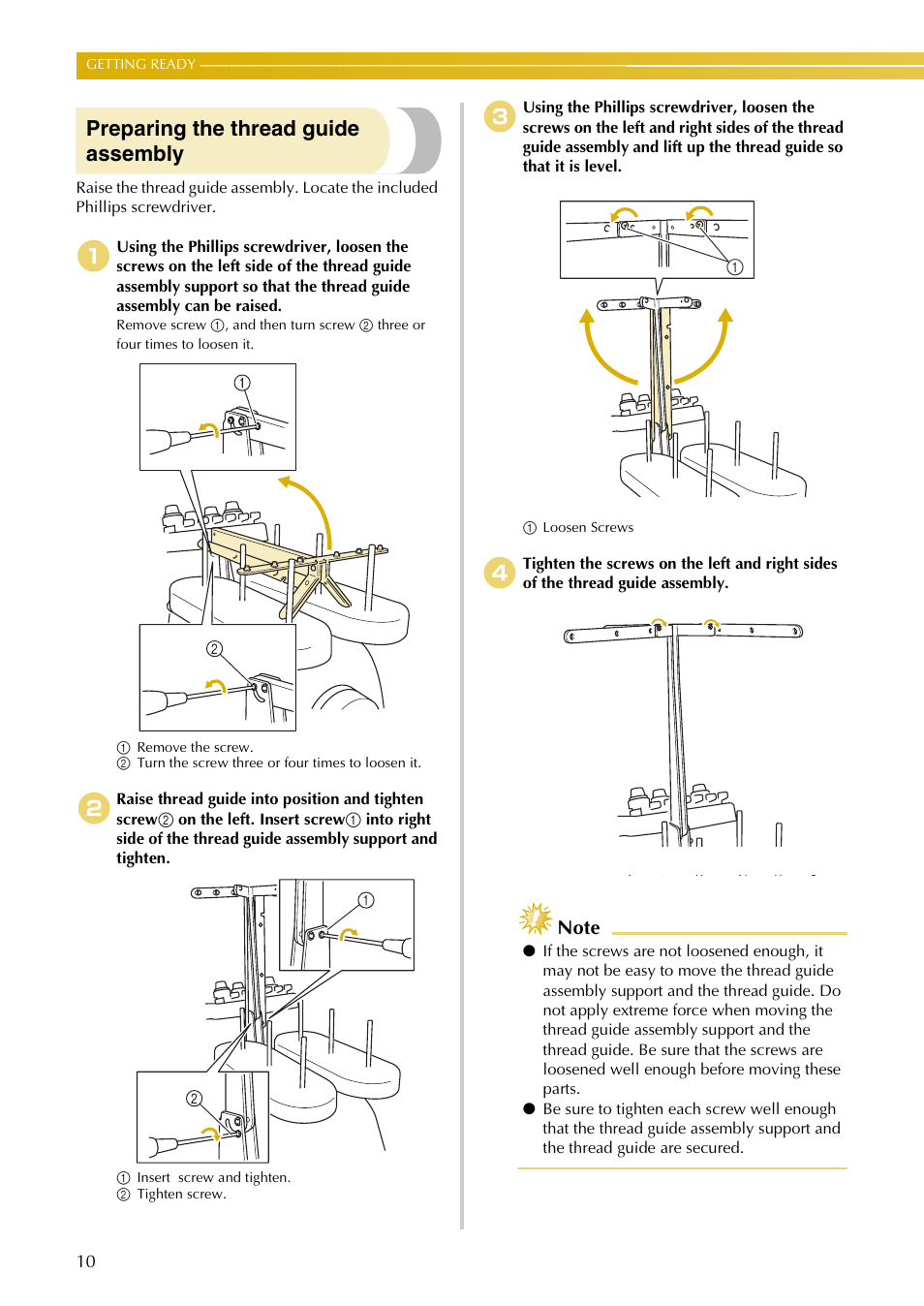 Preparing the thread guide assembly | Baby Lock EmbroideryPro_BMP8_InstructionRef (BMP8) Instruction and Reference Guide User Manual | Page 27 / 238