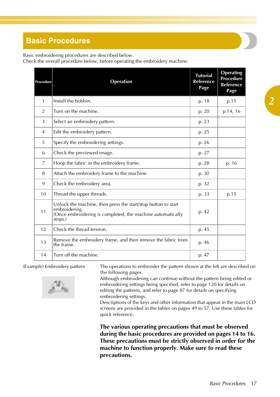 Basic procedures | Baby Lock EmbroideryPro_BMP8_InstructionRef (BMP8) Instruction and Reference Guide User Manual | Page 34 / 238