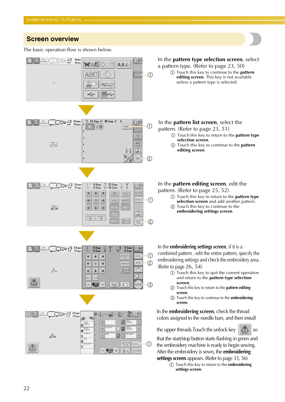 Screen overview | Baby Lock EmbroideryPro_BMP8_InstructionRef (BMP8) Instruction and Reference Guide User Manual | Page 39 / 238