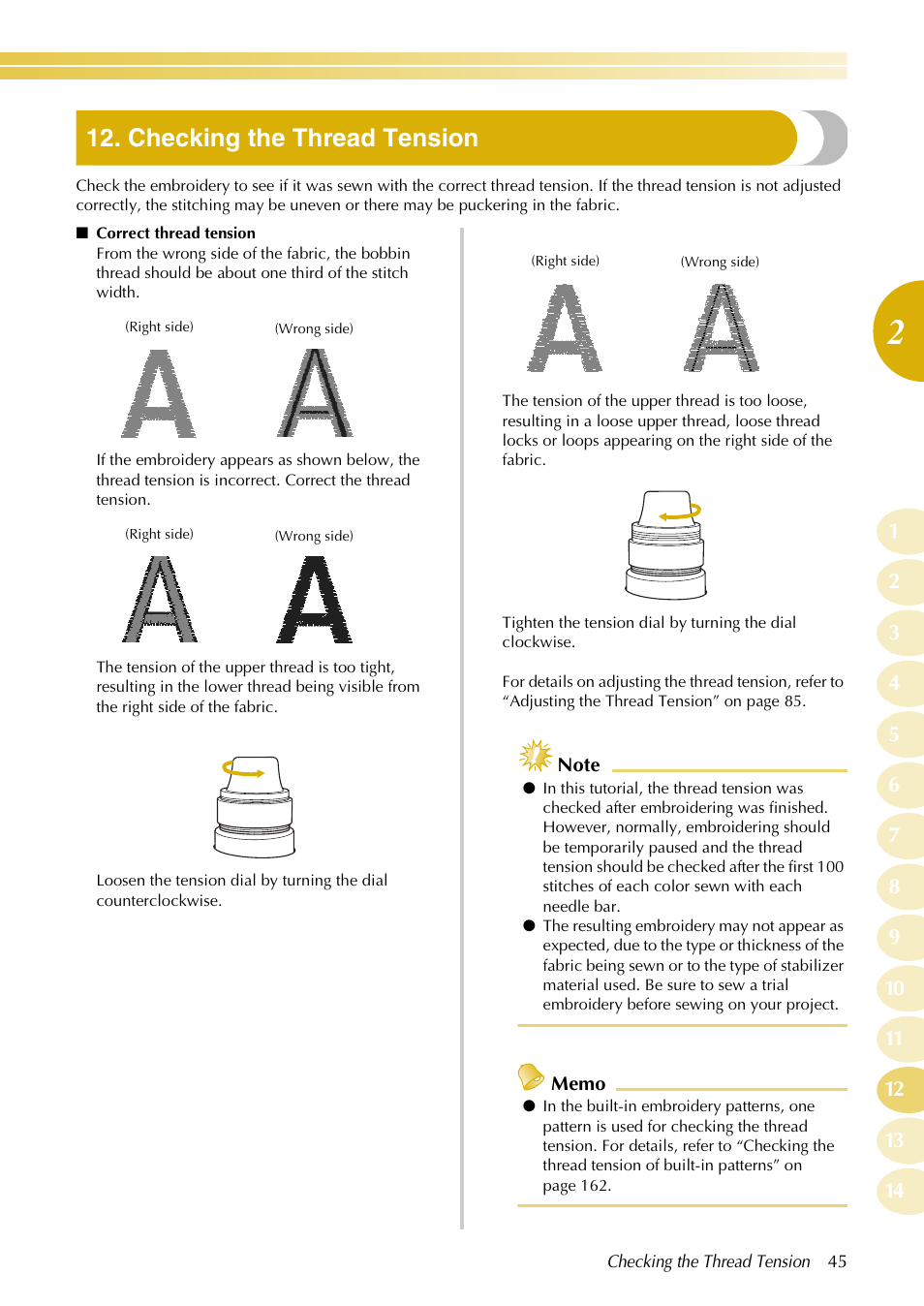Checking the thread tension | Baby Lock EmbroideryPro_BMP8_InstructionRef (BMP8) Instruction and Reference Guide User Manual | Page 62 / 238