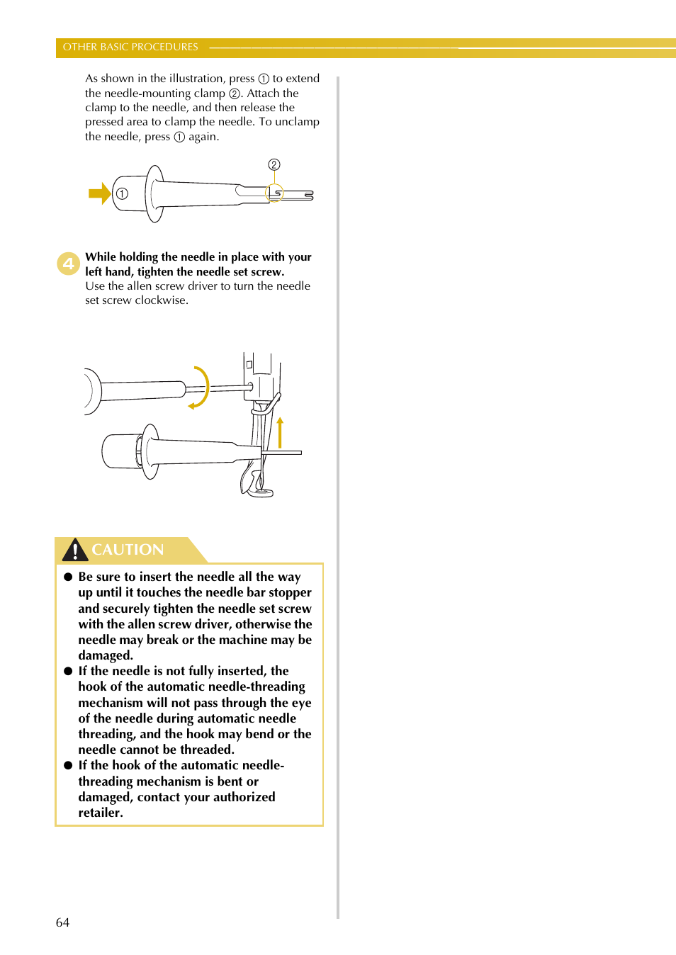 Caution | Baby Lock EmbroideryPro_BMP8_InstructionRef (BMP8) Instruction and Reference Guide User Manual | Page 81 / 238