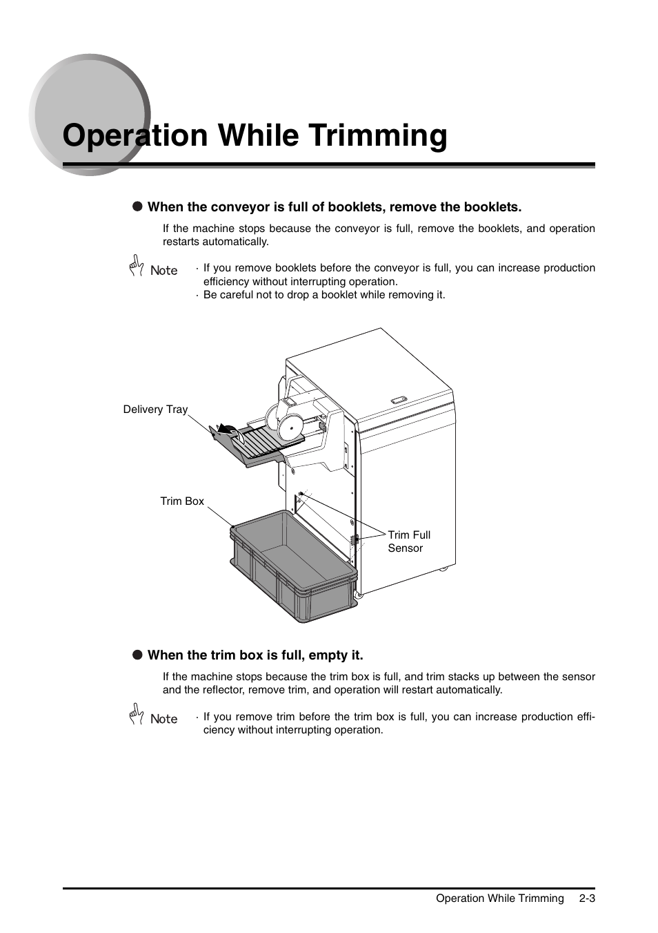 Operation while trimming, Operation while trimming -3 | Canon Trimmer User Manual | Page 16 / 26