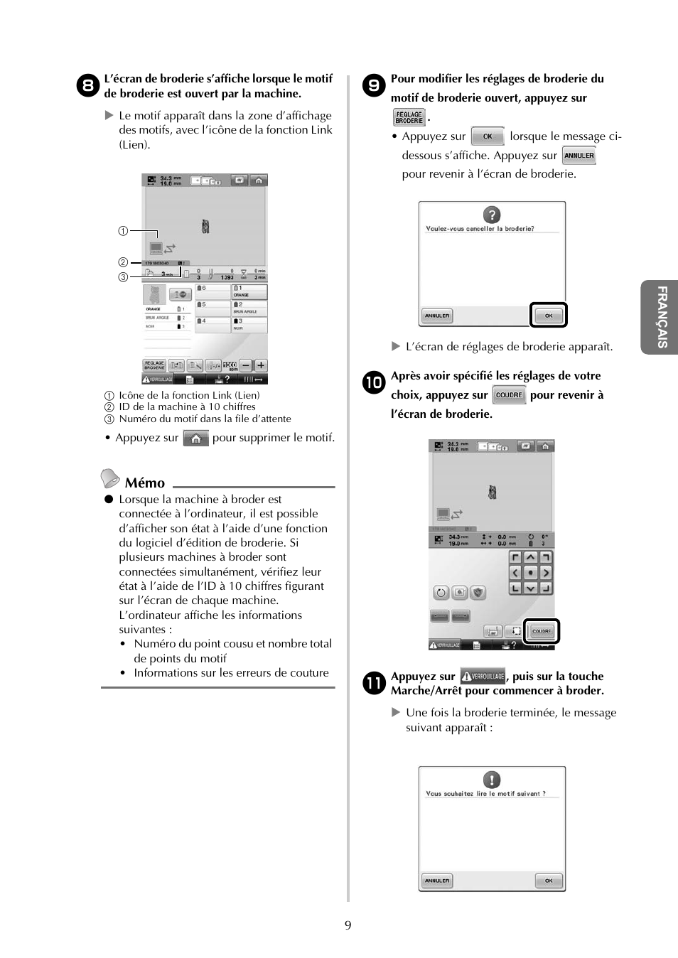 Mémo | Baby Lock Endurance (Previous Model) (BND9) Instruction Book Addendum User Manual | Page 23 / 40