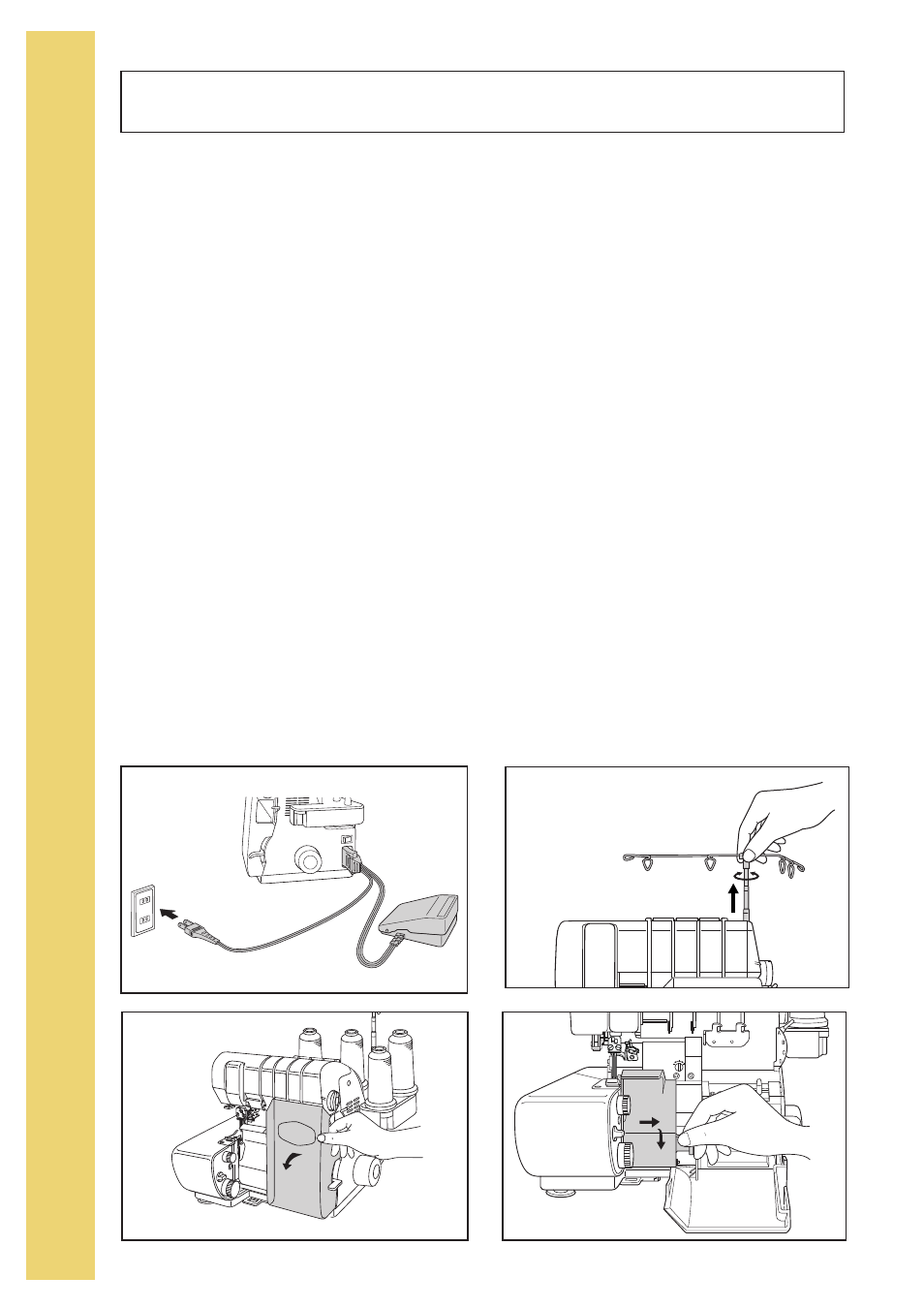 Setting up your imagine wave, Ab c d | Baby Lock Imagine Wave (Previous Model) (BLE3ATW) Instruction and Reference Guide User Manual | Page 10 / 56