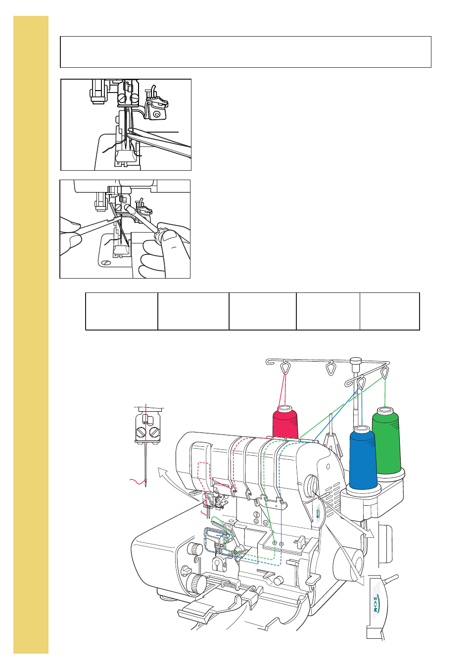 Thread overlock-wide | Baby Lock Imagine Wave (Previous Model) (BLE3ATW) Instruction and Reference Guide User Manual | Page 22 / 56