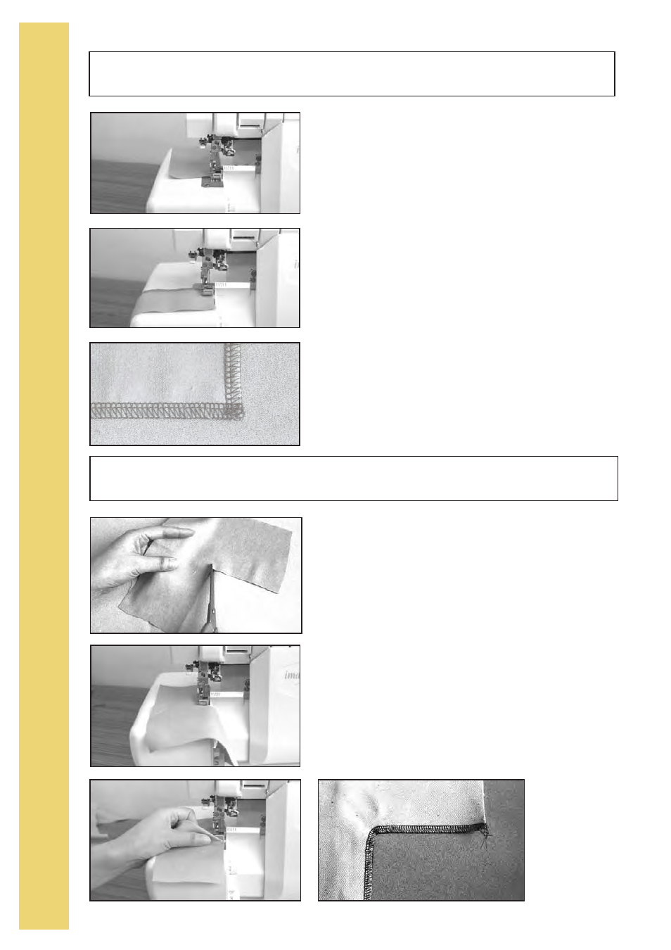 Turning outside corners turning inside corners | Baby Lock Imagine Wave (Previous Model) (BLE3ATW) Instruction and Reference Guide User Manual | Page 42 / 56
