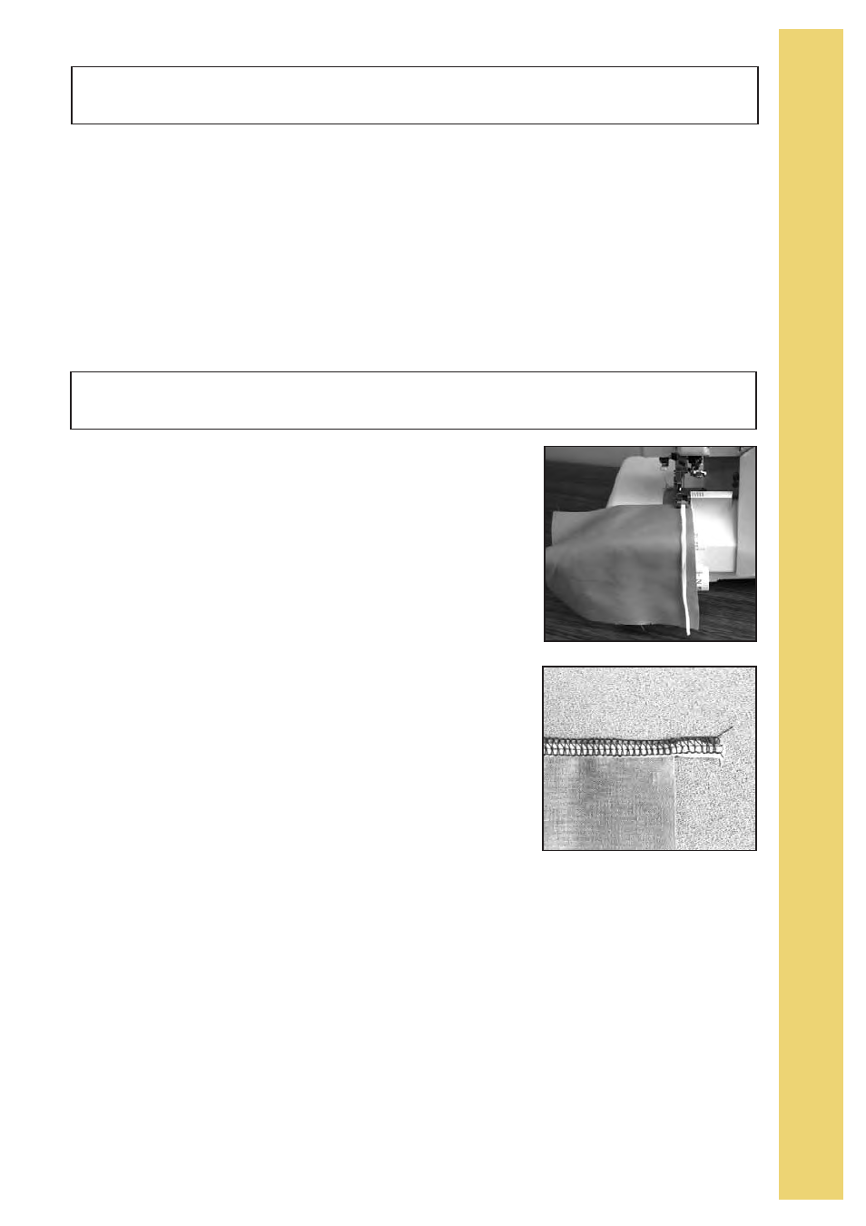 Serging curves inserting tapes | Baby Lock Imagine Wave (Previous Model) (BLE3ATW) Instruction and Reference Guide User Manual | Page 43 / 56