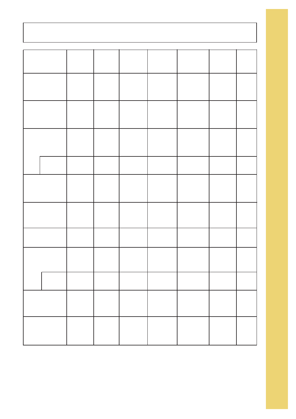 Chart for stitch selection settings | Baby Lock Imagine Wave (Previous Model) (BLE3ATW) Instruction and Reference Guide User Manual | Page 55 / 56
