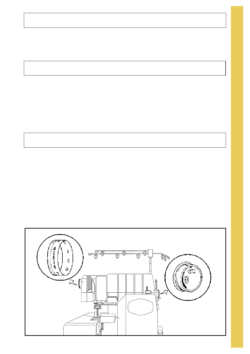 Chain/cover stitch tension dials, Needle tension dial, Chain looper tension dial | Baby Lock Evolve (Previous Model) (BLE8W) Instruction and Reference Guide User Manual | Page 17 / 92