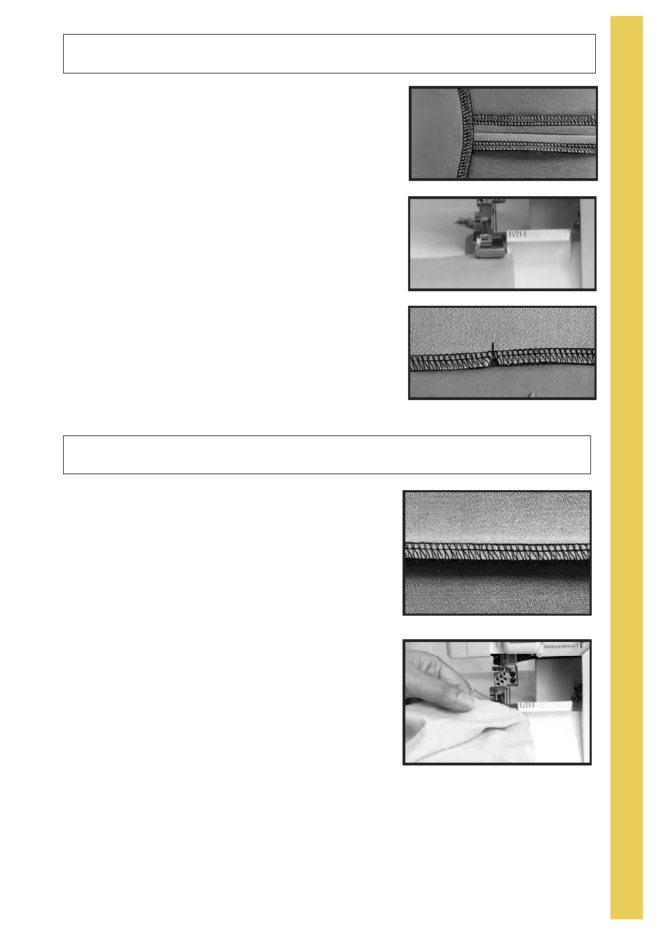 Thread overedging overlock seam | Baby Lock Evolve (Previous Model) (BLE8W) Instruction and Reference Guide User Manual | Page 29 / 92