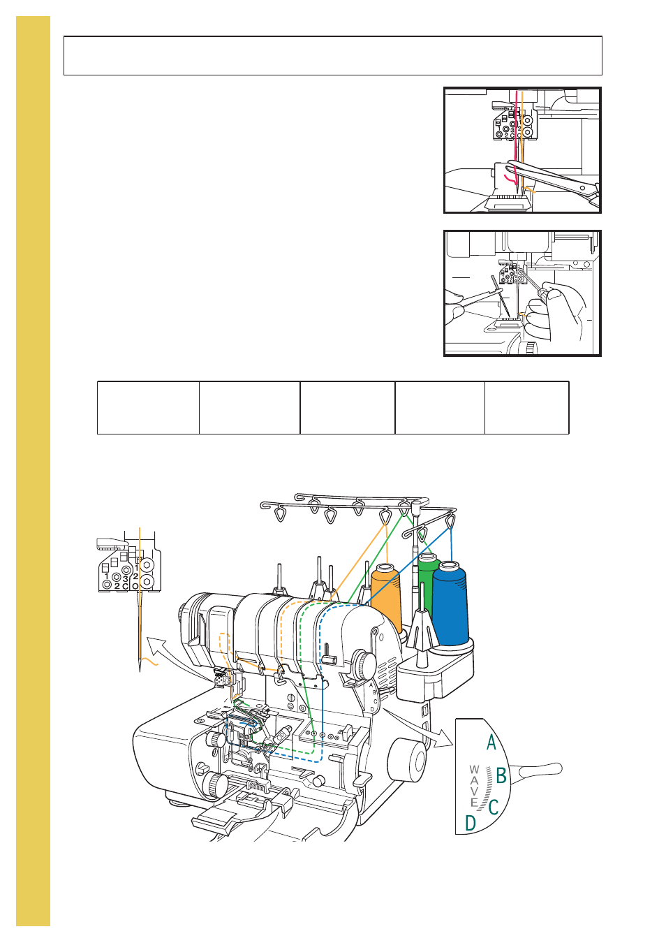 Thread overlock - narrow | Baby Lock Evolve (Previous Model) (BLE8W) Instruction and Reference Guide User Manual | Page 32 / 92