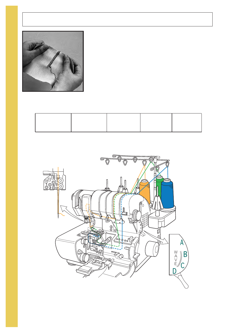 Thread flatlock - narrow | Baby Lock Evolve (Previous Model) (BLE8W) Instruction and Reference Guide User Manual | Page 36 / 92