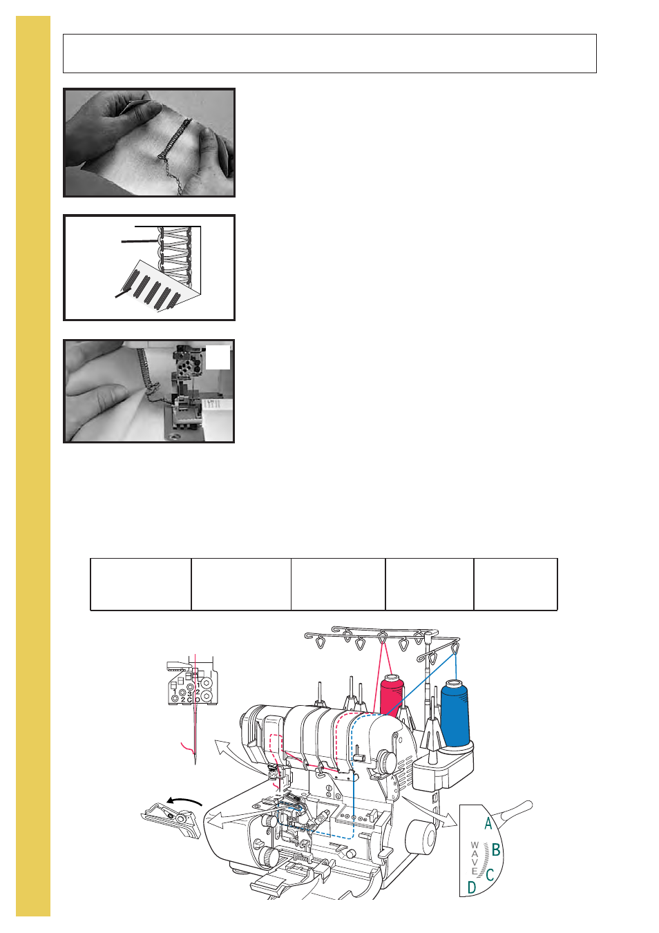 Thread flatlock - wide | Baby Lock Evolve (Previous Model) (BLE8W) Instruction and Reference Guide User Manual | Page 38 / 92