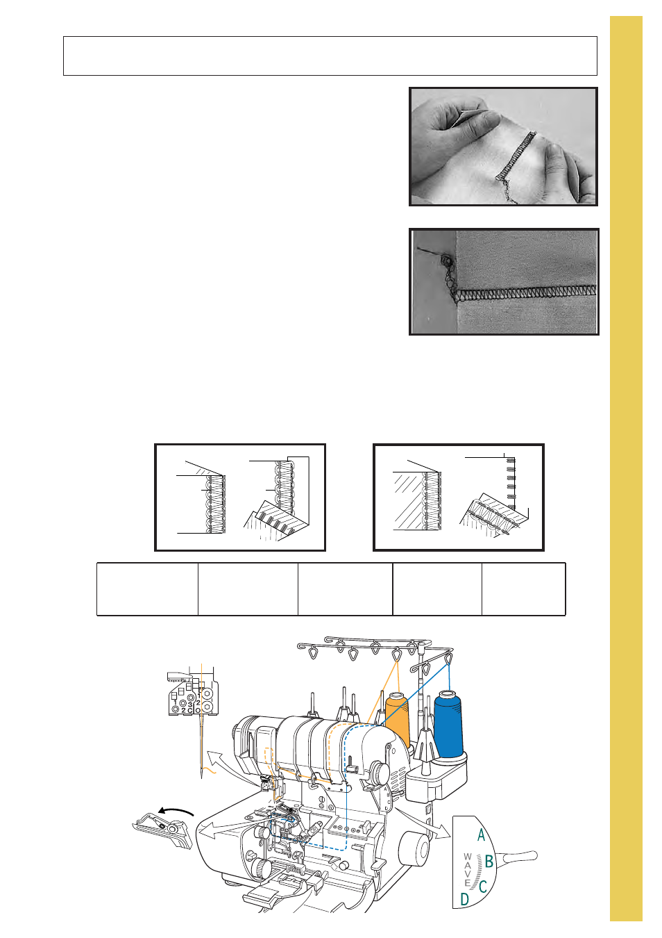 Thread flatlock - narrow | Baby Lock Evolve (Previous Model) (BLE8W) Instruction and Reference Guide User Manual | Page 39 / 92
