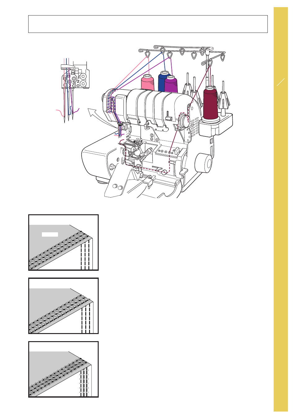 Triple cover stitch continued | Baby Lock Evolve (Previous Model) (BLE8W) Instruction and Reference Guide User Manual | Page 55 / 92