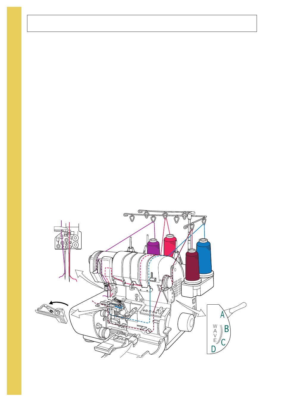 Thread safety stitch | Baby Lock Evolve (Previous Model) (BLE8W) Instruction and Reference Guide User Manual | Page 56 / 92