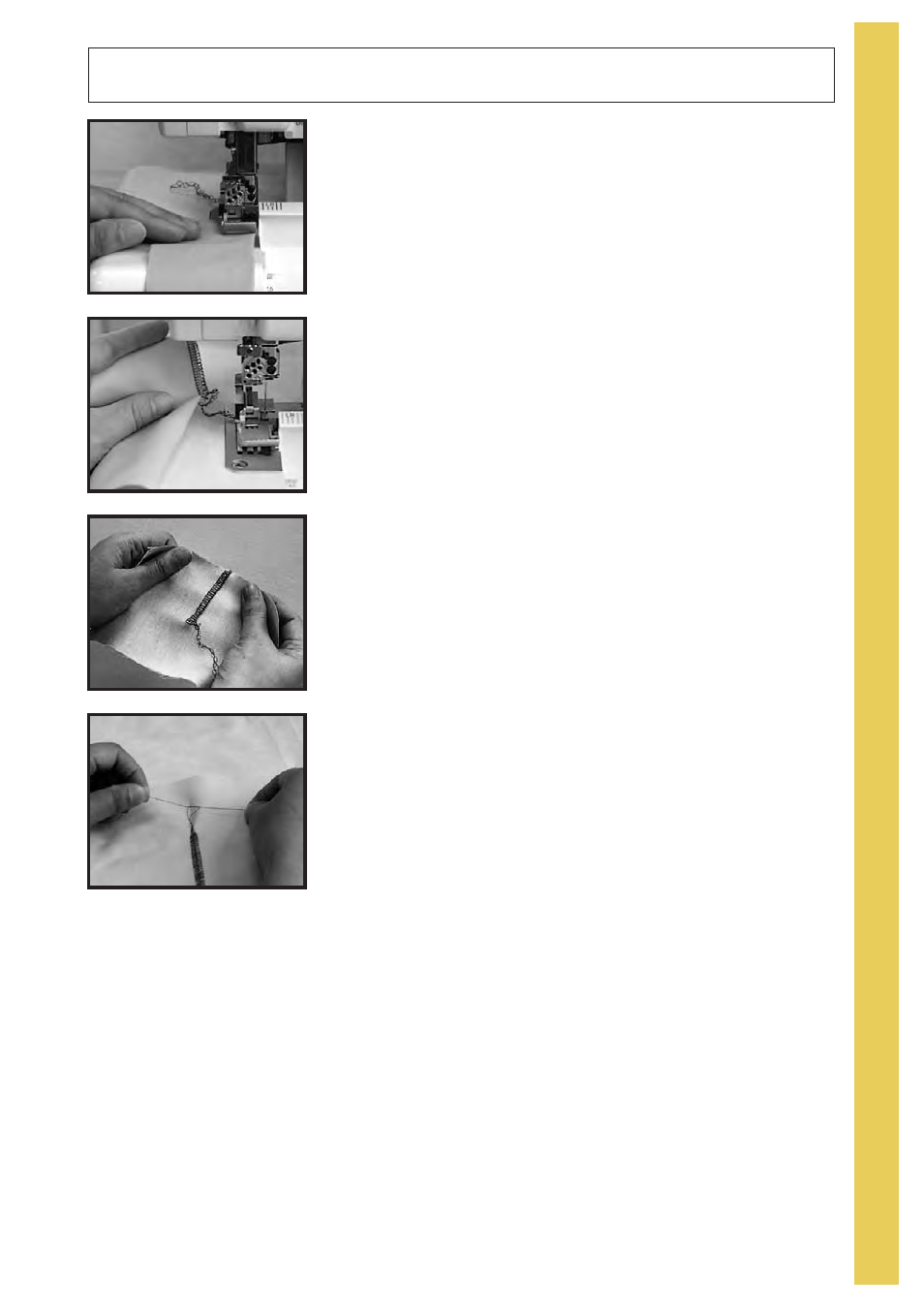 Flatlock "decorative" - overlock | Baby Lock Evolve (Previous Model) (BLE8W) Instruction and Reference Guide User Manual | Page 73 / 92