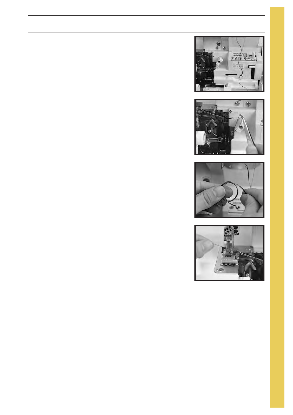 Bypassing the threading port | Baby Lock Evolve (Previous Model) (BLE8W) Instruction and Reference Guide User Manual | Page 79 / 92