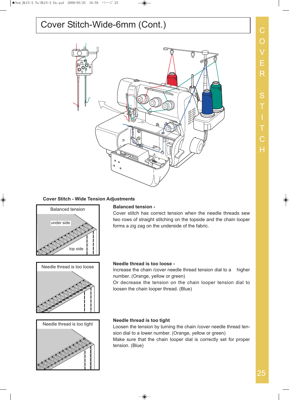 Cover stitch­wide­6mm (cont.) | Baby Lock Cover Stitch (BLCS-2) Instruction and Reference Guide User Manual | Page 27 / 44