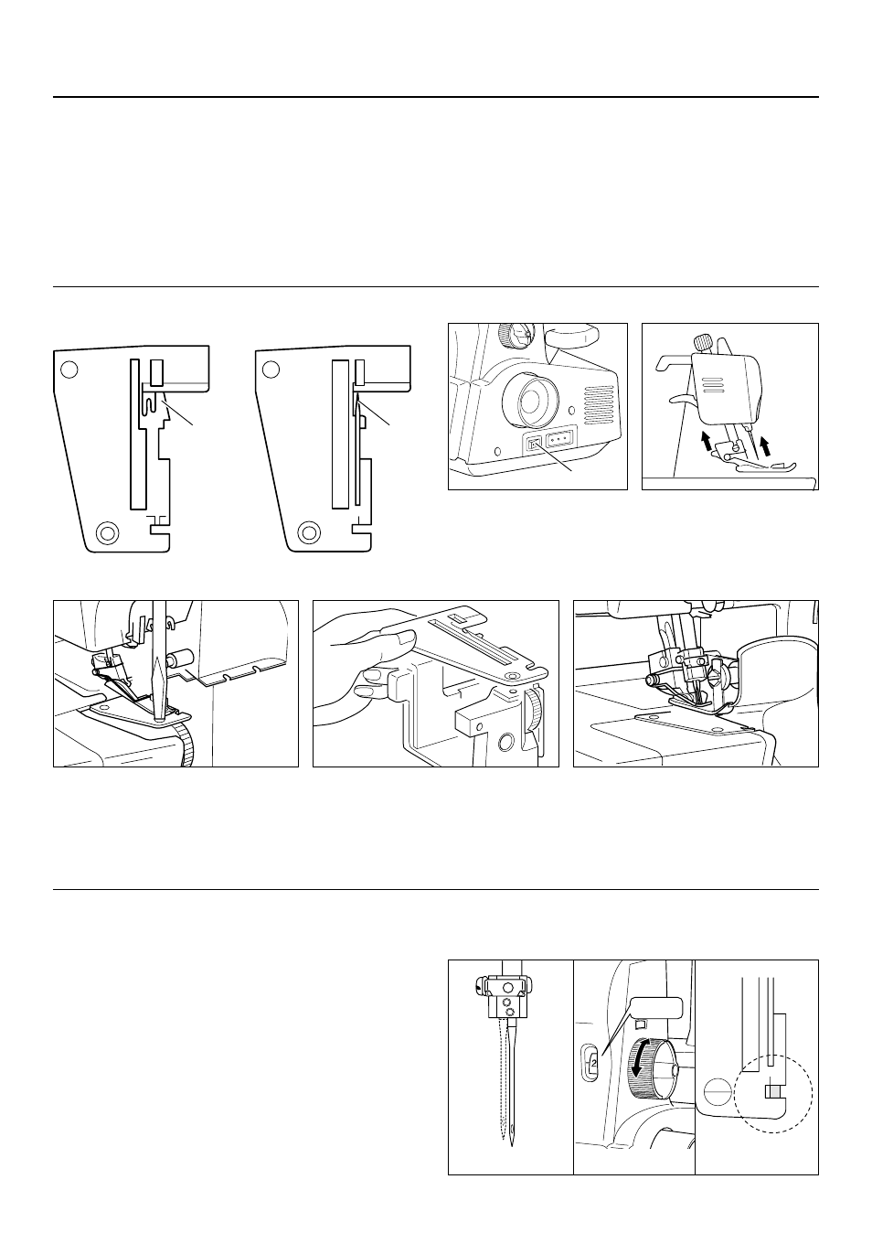 Narrow and rolled hemming, Changing the needle plate, Setting controls | Baby Lock Lauren (BL450A) Instruction and Reference Guide User Manual | Page 16 / 28