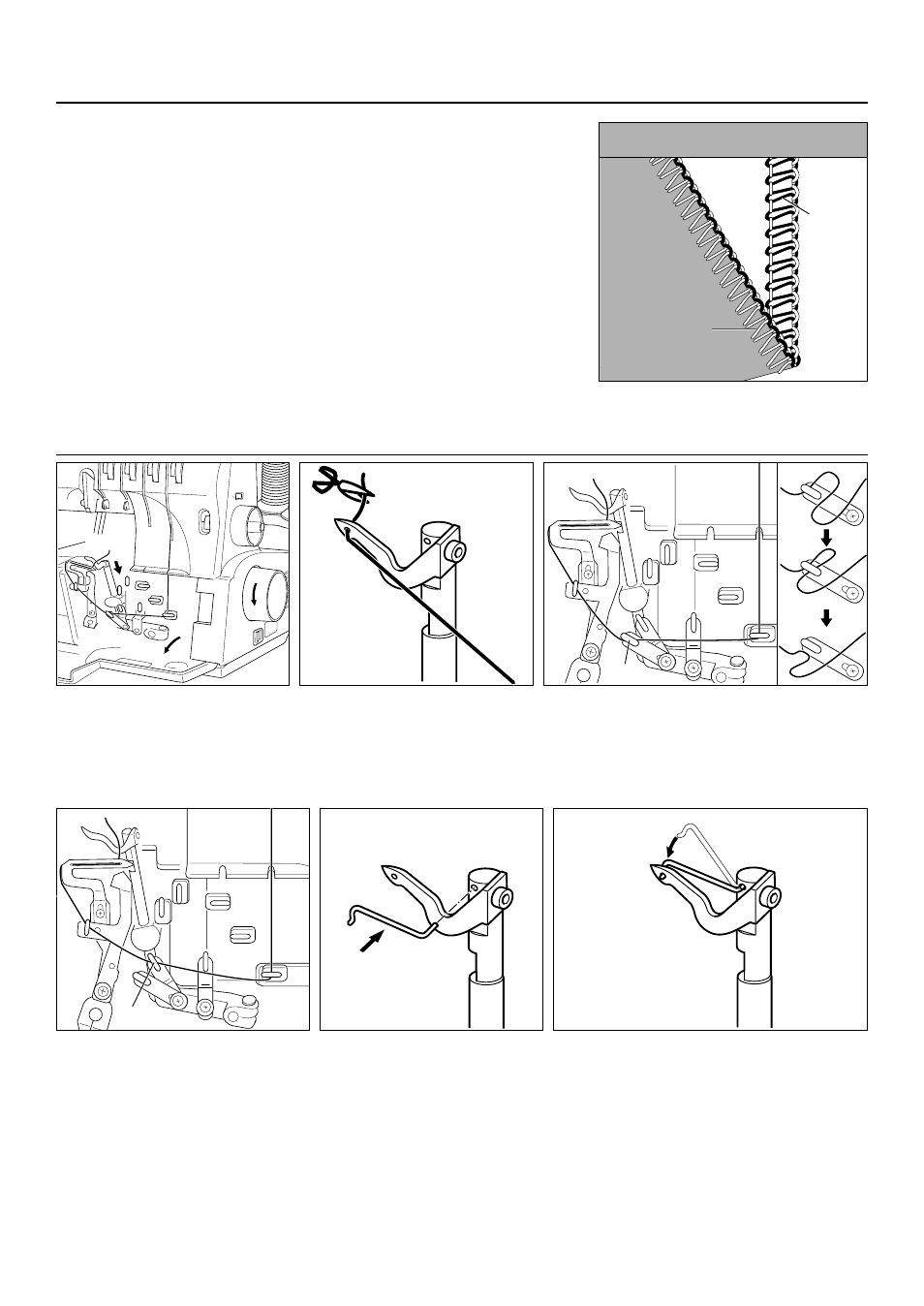 Two thread serging | Baby Lock Lauren (BL450A) Instruction and Reference Guide User Manual | Page 18 / 28