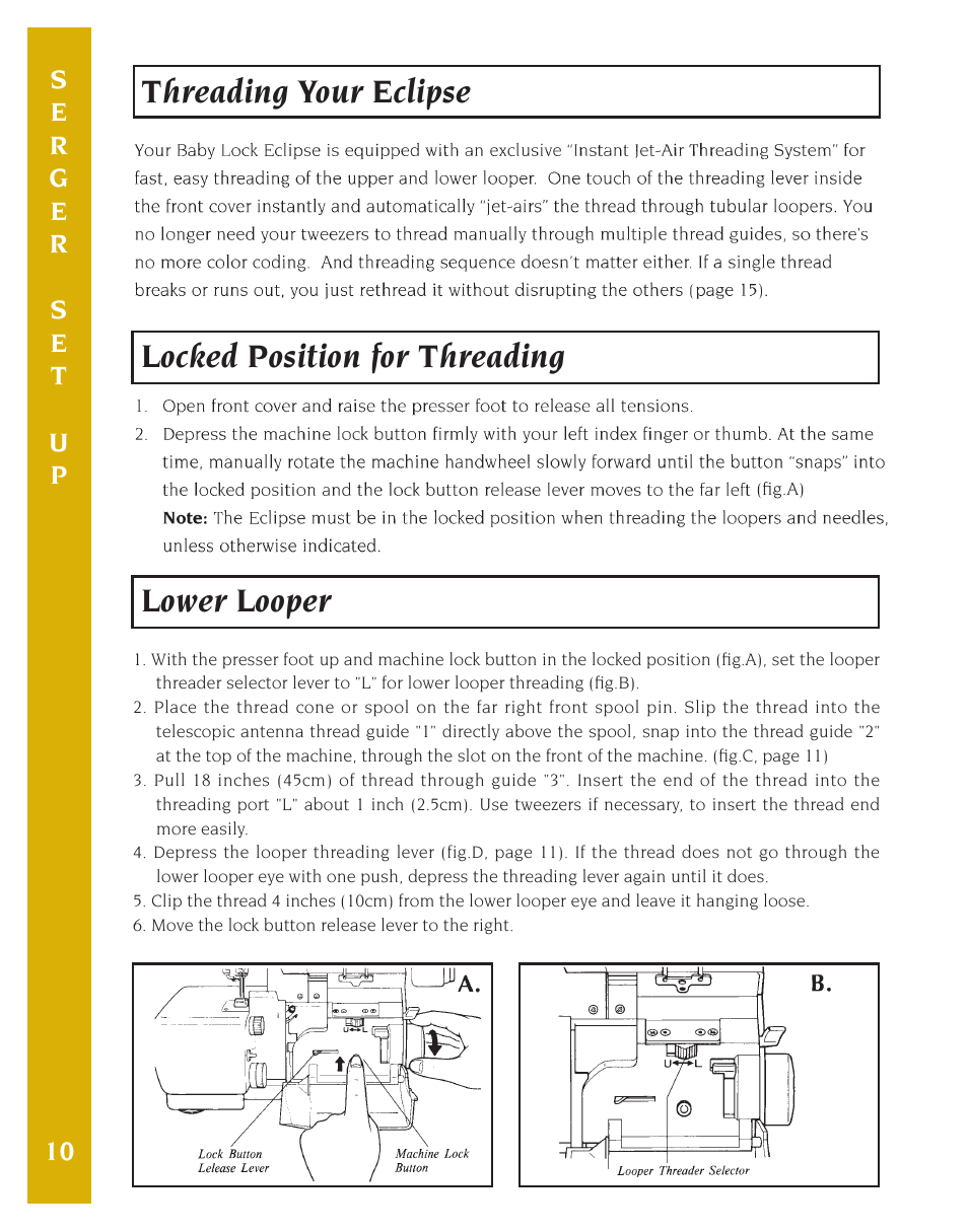 Baby Lock Eclipse DX (BLE1DX-2) Instruction and Reference Guide User Manual | Page 12 / 48