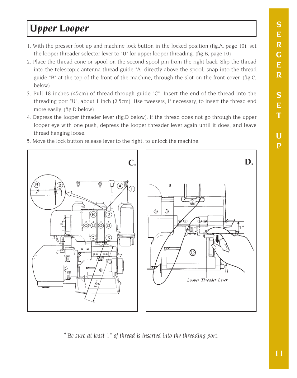 Upper looper | Baby Lock Eclipse DX (BLE1DX-2) Instruction and Reference Guide User Manual | Page 13 / 48