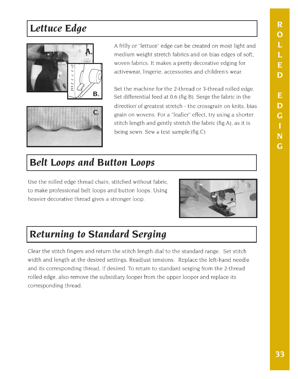 Baby Lock Eclipse DX (BLE1DX-2) Instruction and Reference Guide User Manual | Page 35 / 48