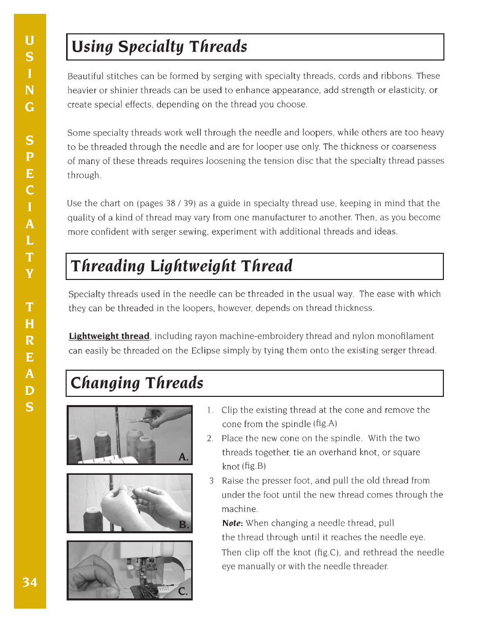 Baby Lock Eclipse DX (BLE1DX-2) Instruction and Reference Guide User Manual | Page 36 / 48