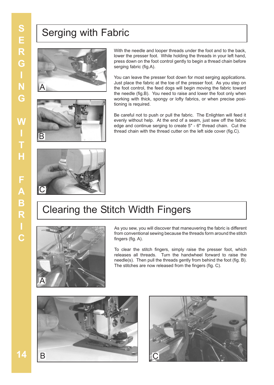 Baby Lock Enlighten (BLE3ATW-2) Instruction and Reference Guide User Manual | Page 16 / 56