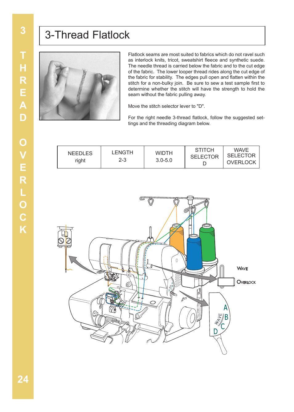 Thread flatlock | Baby Lock Enlighten (BLE3ATW-2) Instruction and Reference Guide User Manual | Page 26 / 56