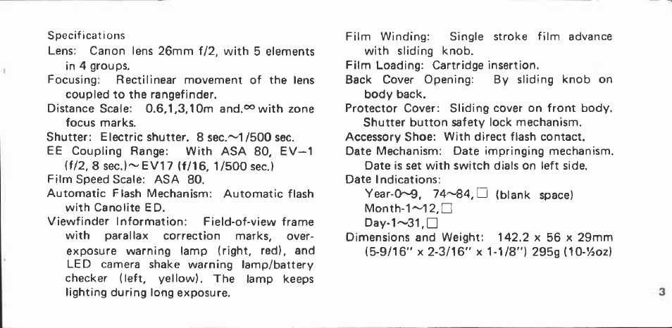 Canon 110ED User Manual | Page 3 / 46