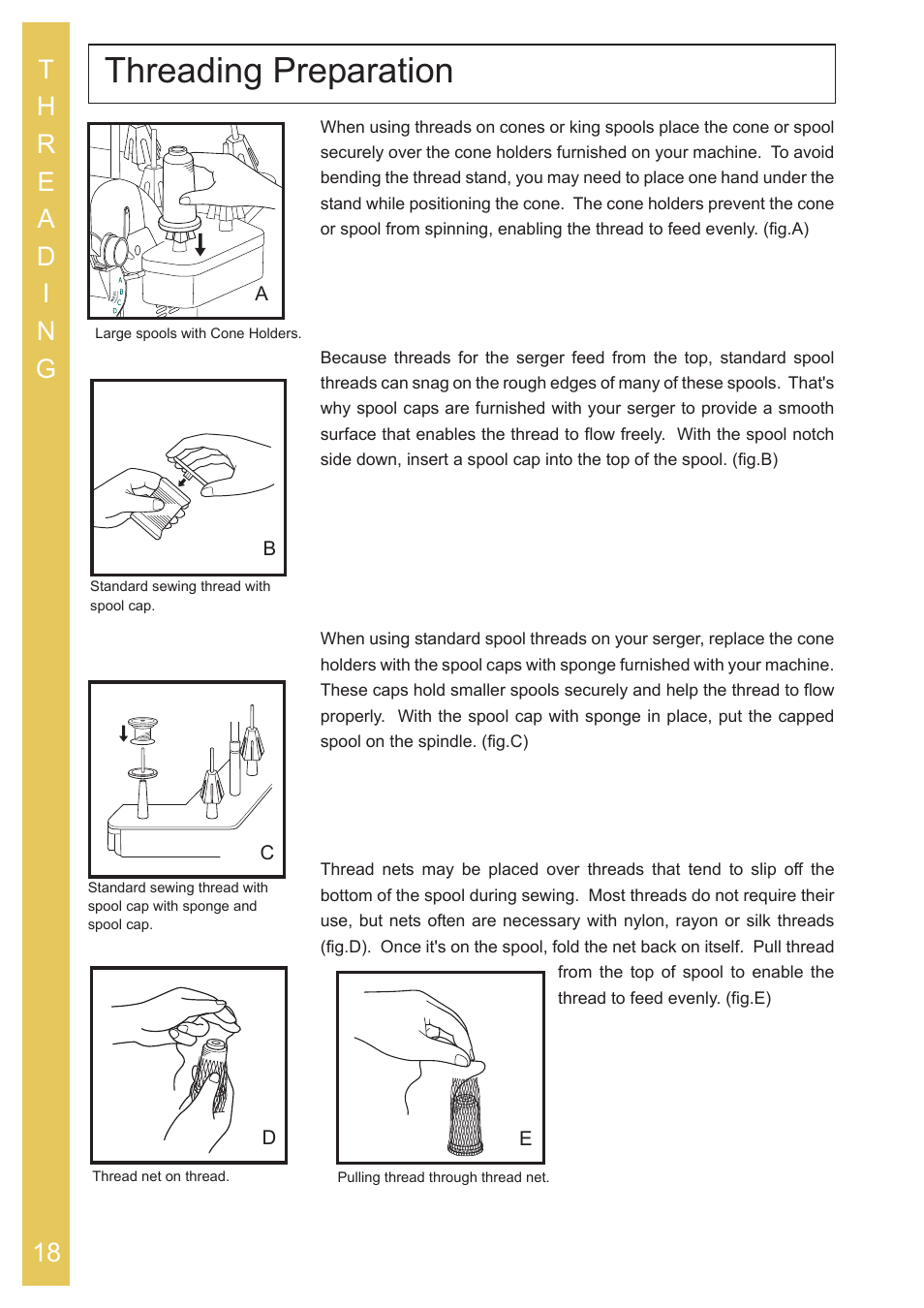 Threading preparation | Baby Lock Ovation (BLES8) Instruction and Reference Guide User Manual | Page 20 / 92