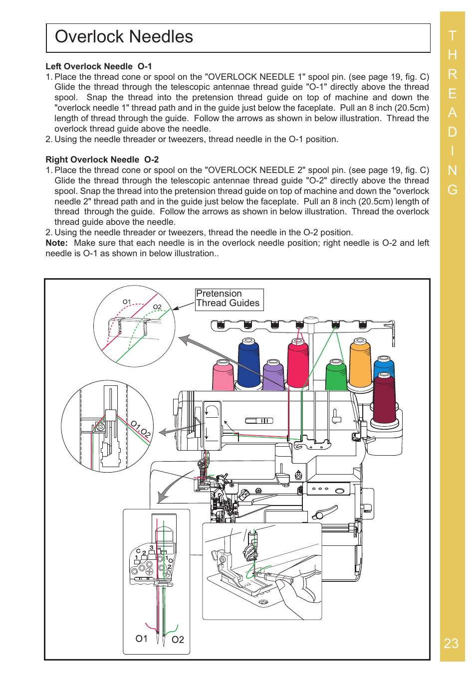 Overlock needles | Baby Lock Ovation (BLES8) Instruction and Reference Guide User Manual | Page 25 / 92