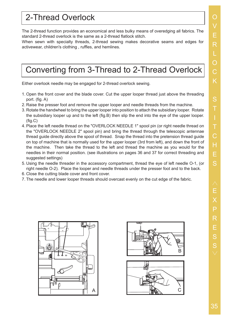 Baby Lock Ovation (BLES8) Instruction and Reference Guide User Manual | Page 37 / 92