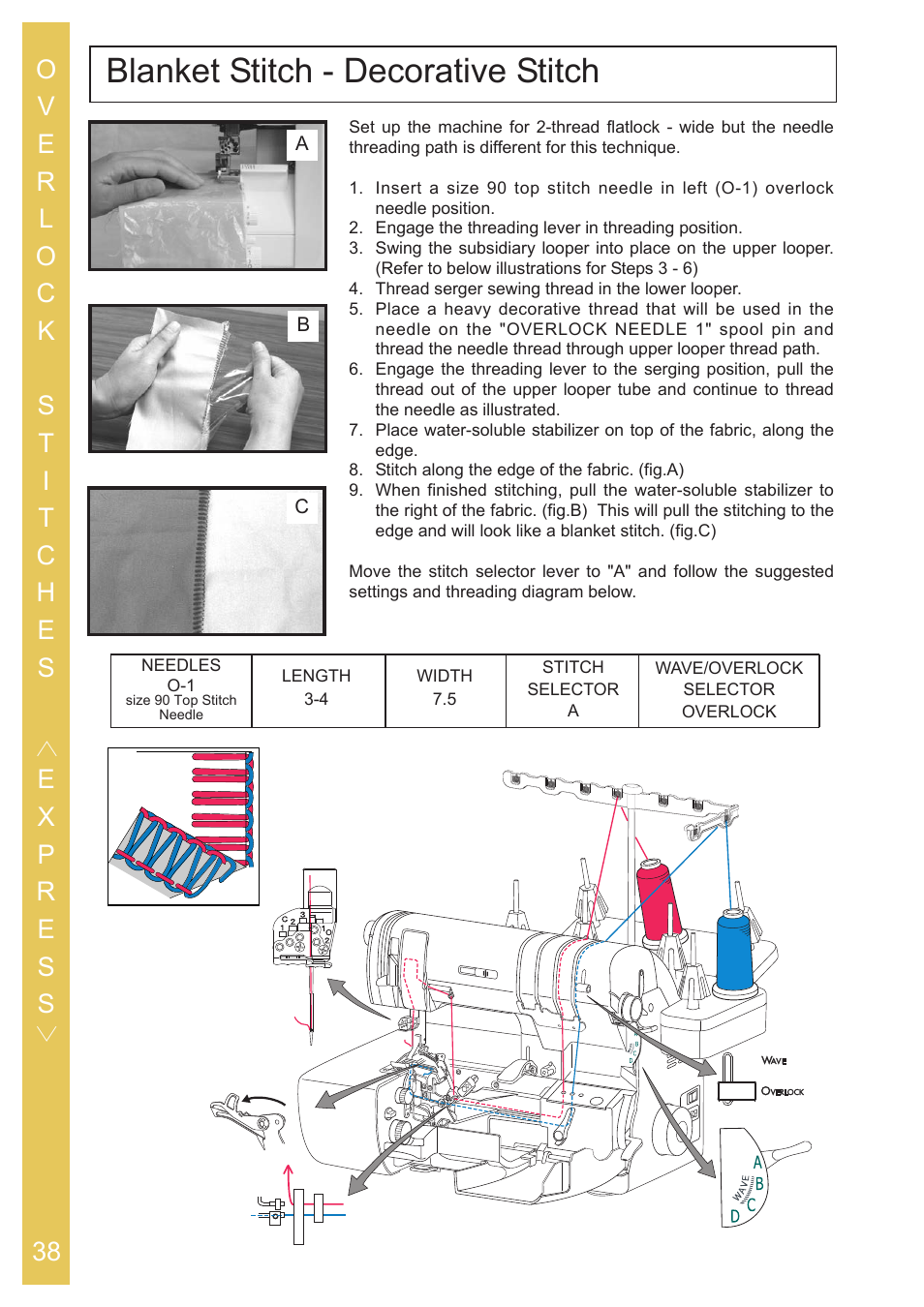 Blanket stitch - decorative stitch | Baby Lock Ovation (BLES8) Instruction and Reference Guide User Manual | Page 40 / 92