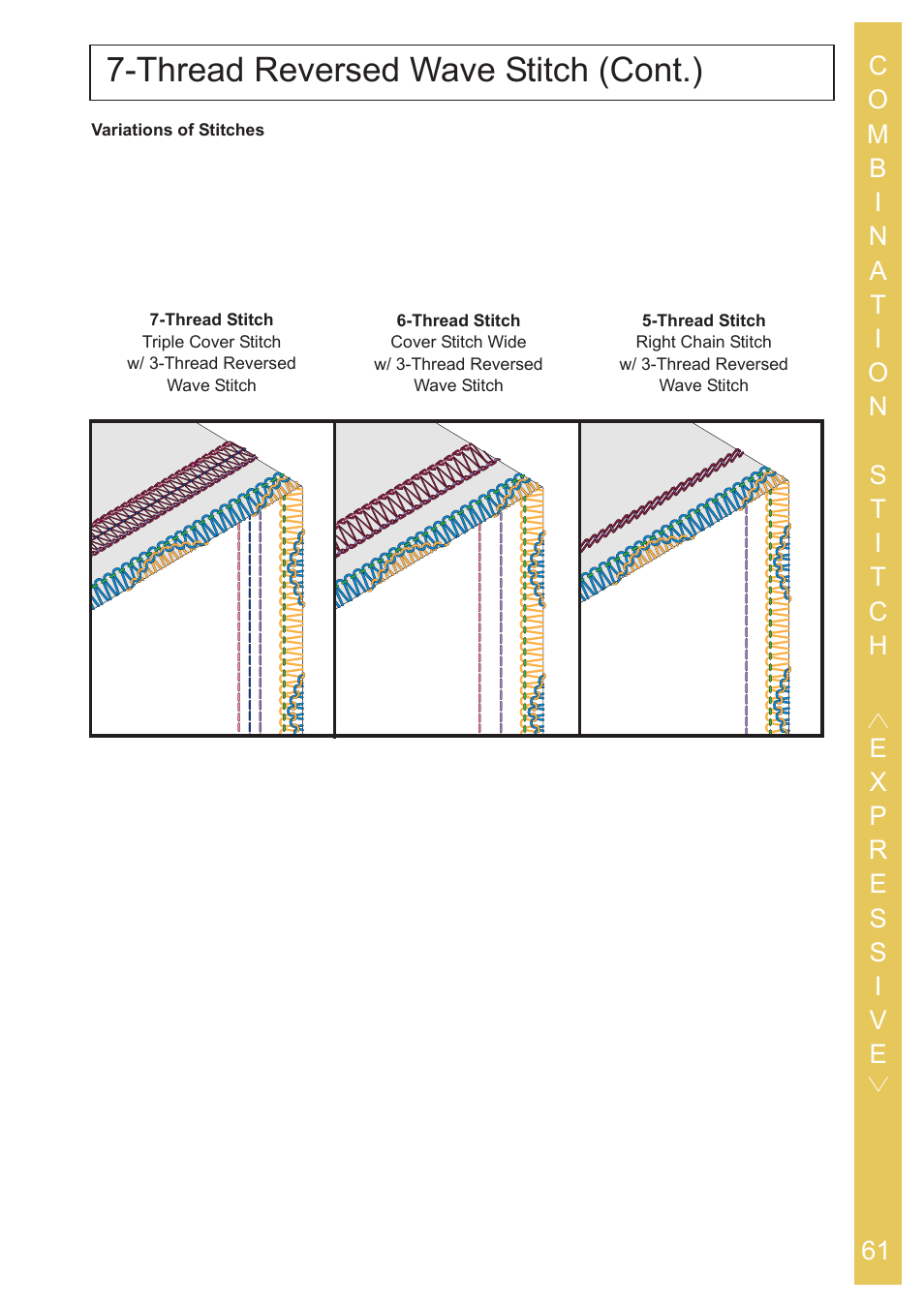 Thread reversed wave stitch (cont.) | Baby Lock Ovation (BLES8) Instruction and Reference Guide User Manual | Page 63 / 92