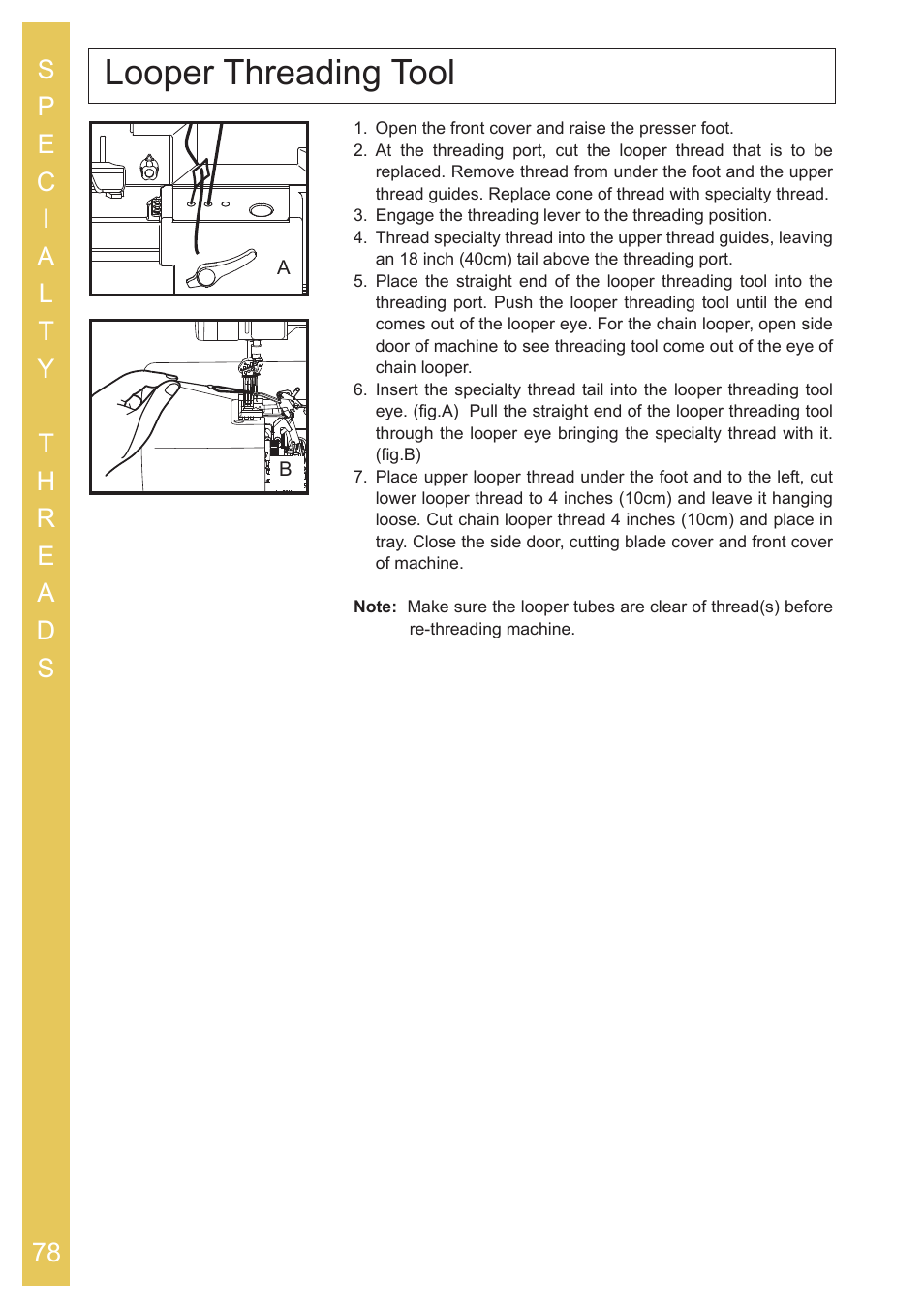 Looper threading tool | Baby Lock Ovation (BLES8) Instruction and Reference Guide User Manual | Page 80 / 92