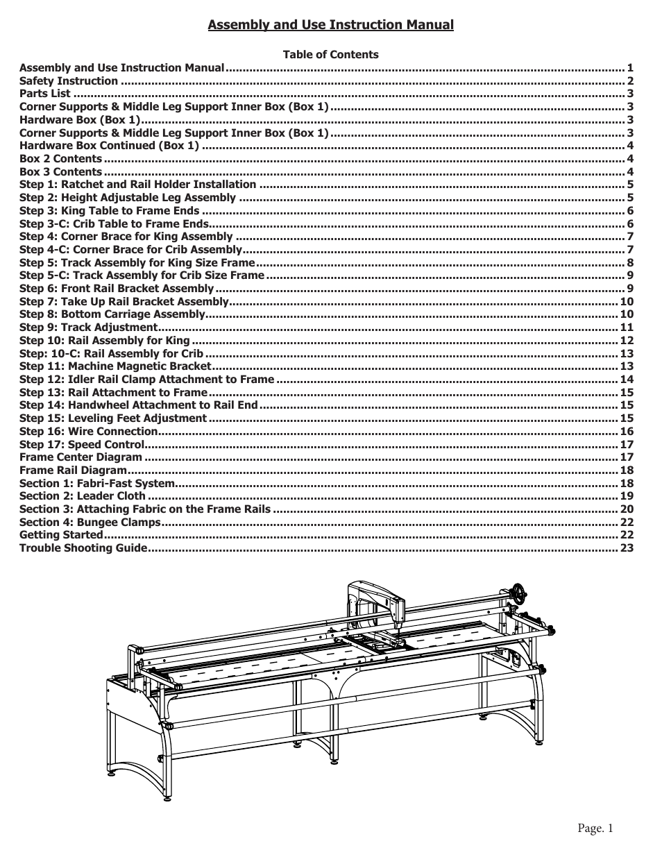 Baby Lock Momentum Quilting Frame (BLQM) Instruction and Reference Guide User Manual | Page 2 / 24