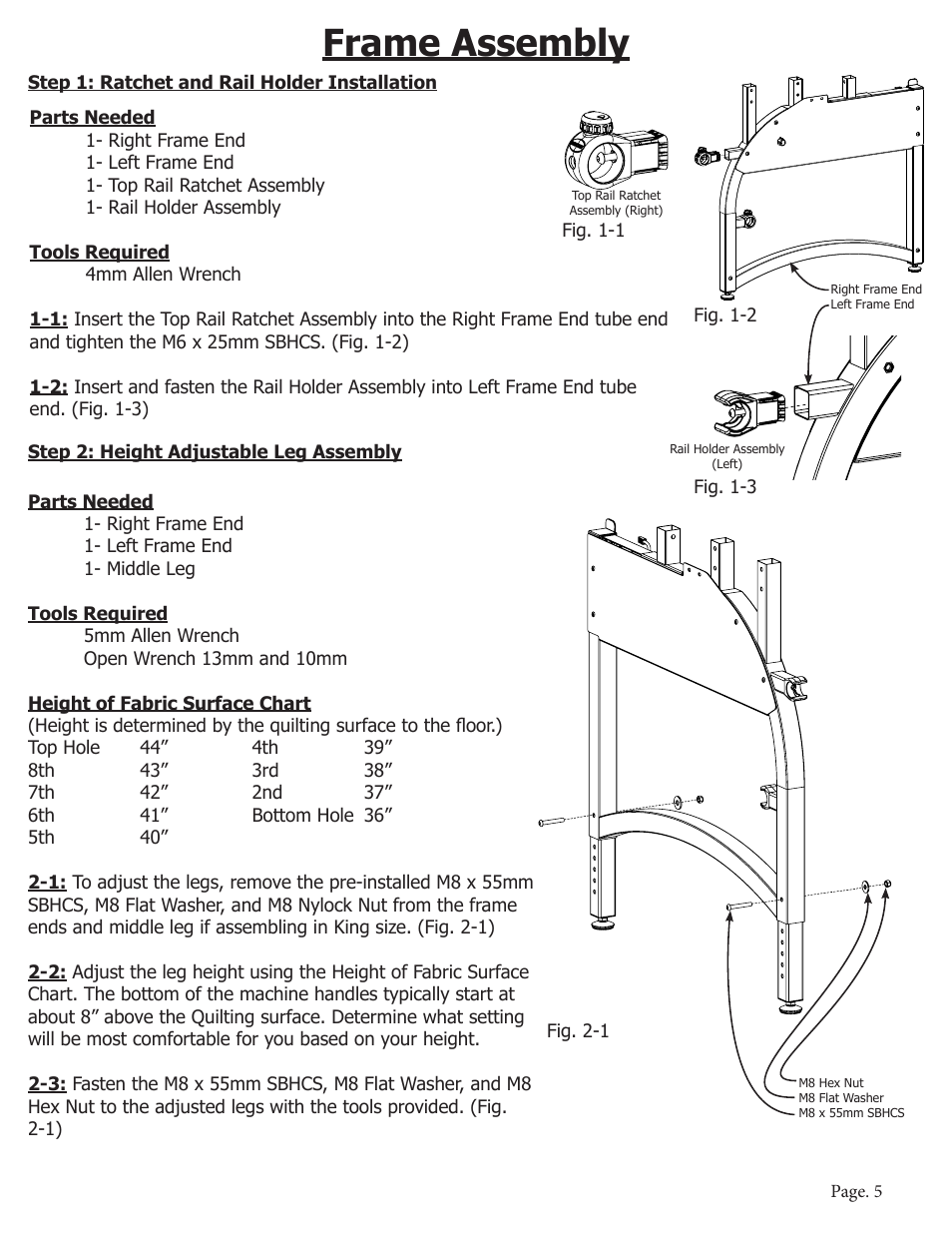 Frame assembly | Baby Lock Momentum Quilting Frame (BLQM) Instruction and Reference Guide User Manual | Page 6 / 24