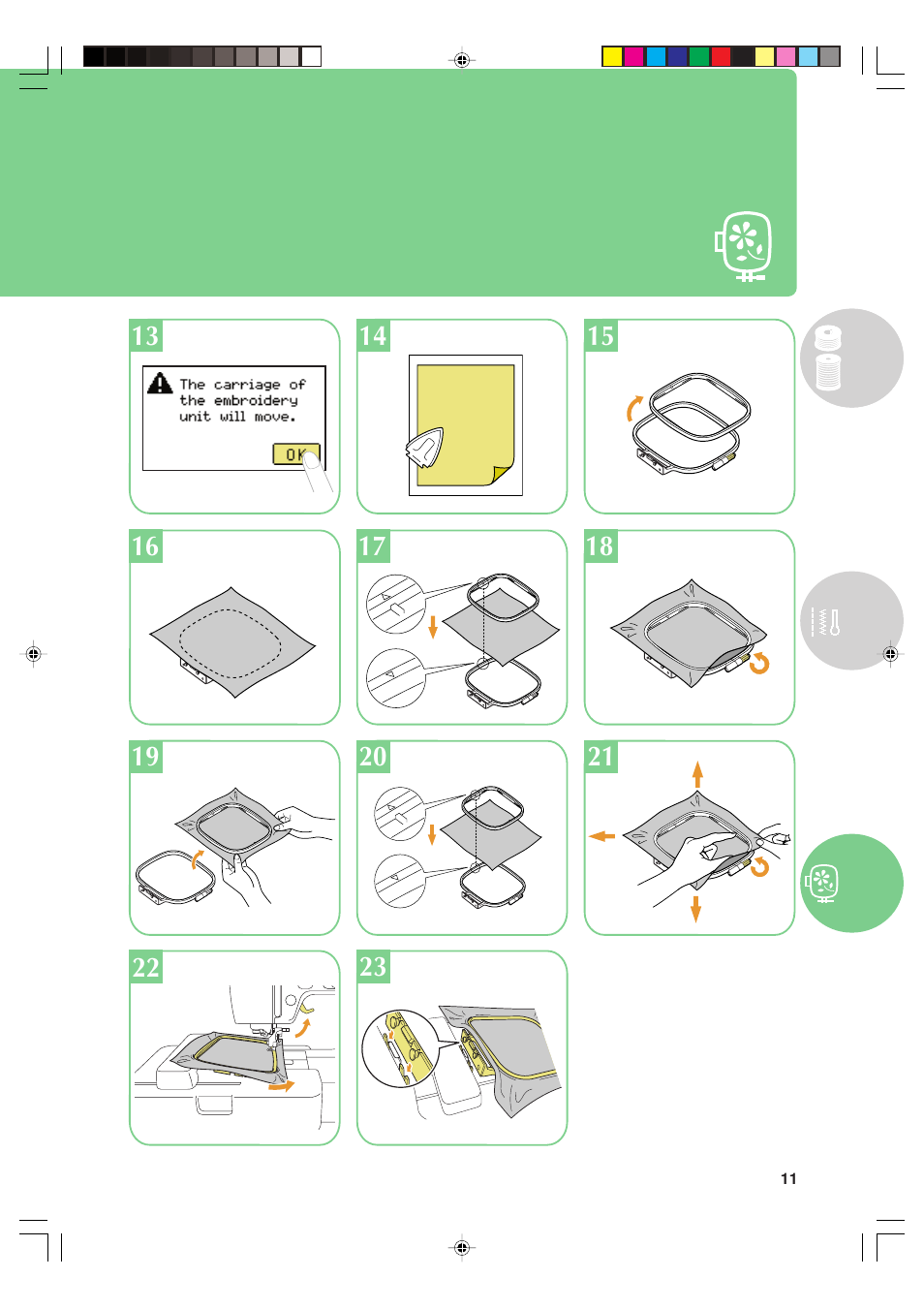 Baby Lock Sofia (Previous Model) (BL137A) Quick Reference Guide User Manual | Page 13 / 32