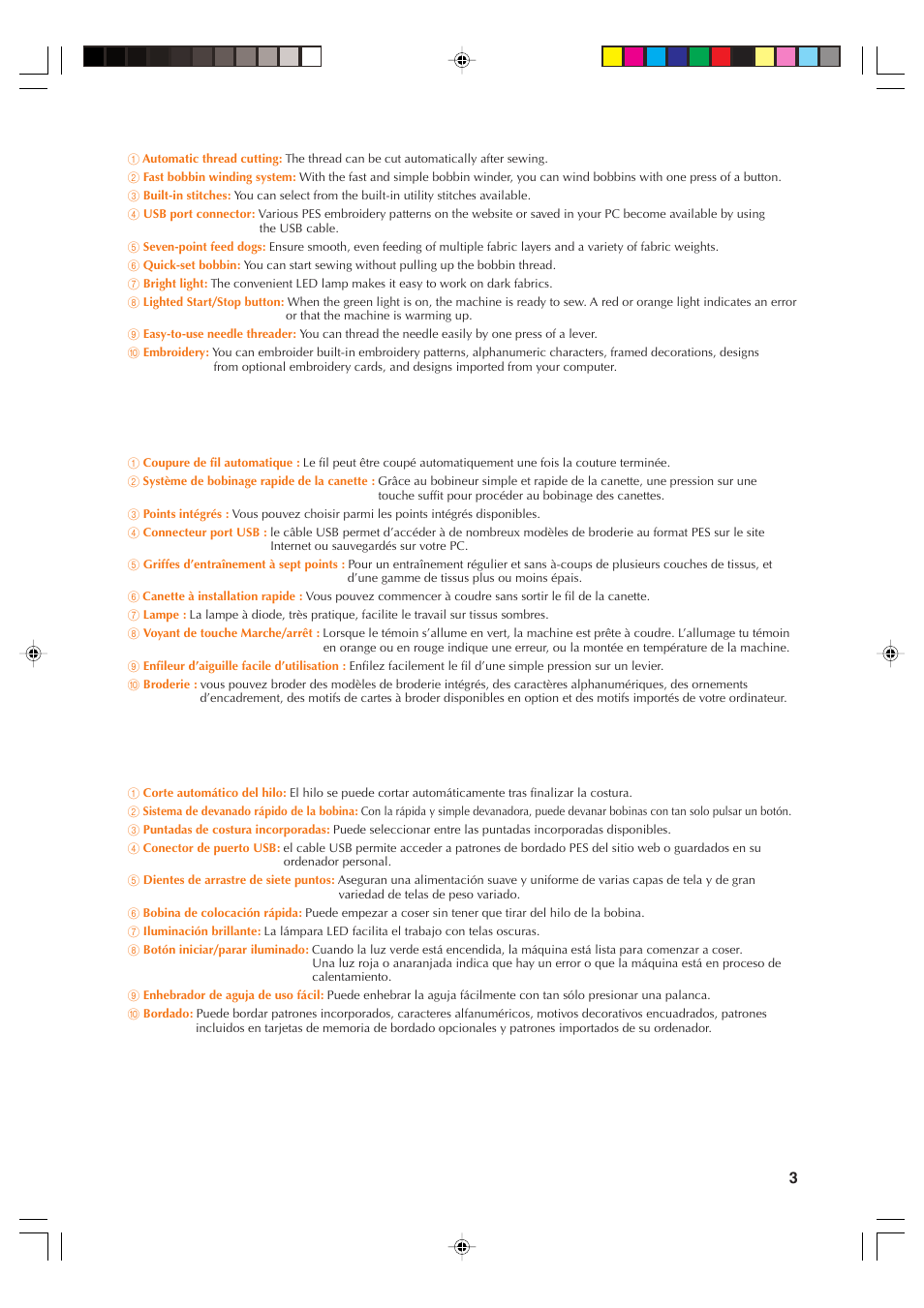 Baby Lock Sofia (Previous Model) (BL137A) Quick Reference Guide User Manual | Page 5 / 32