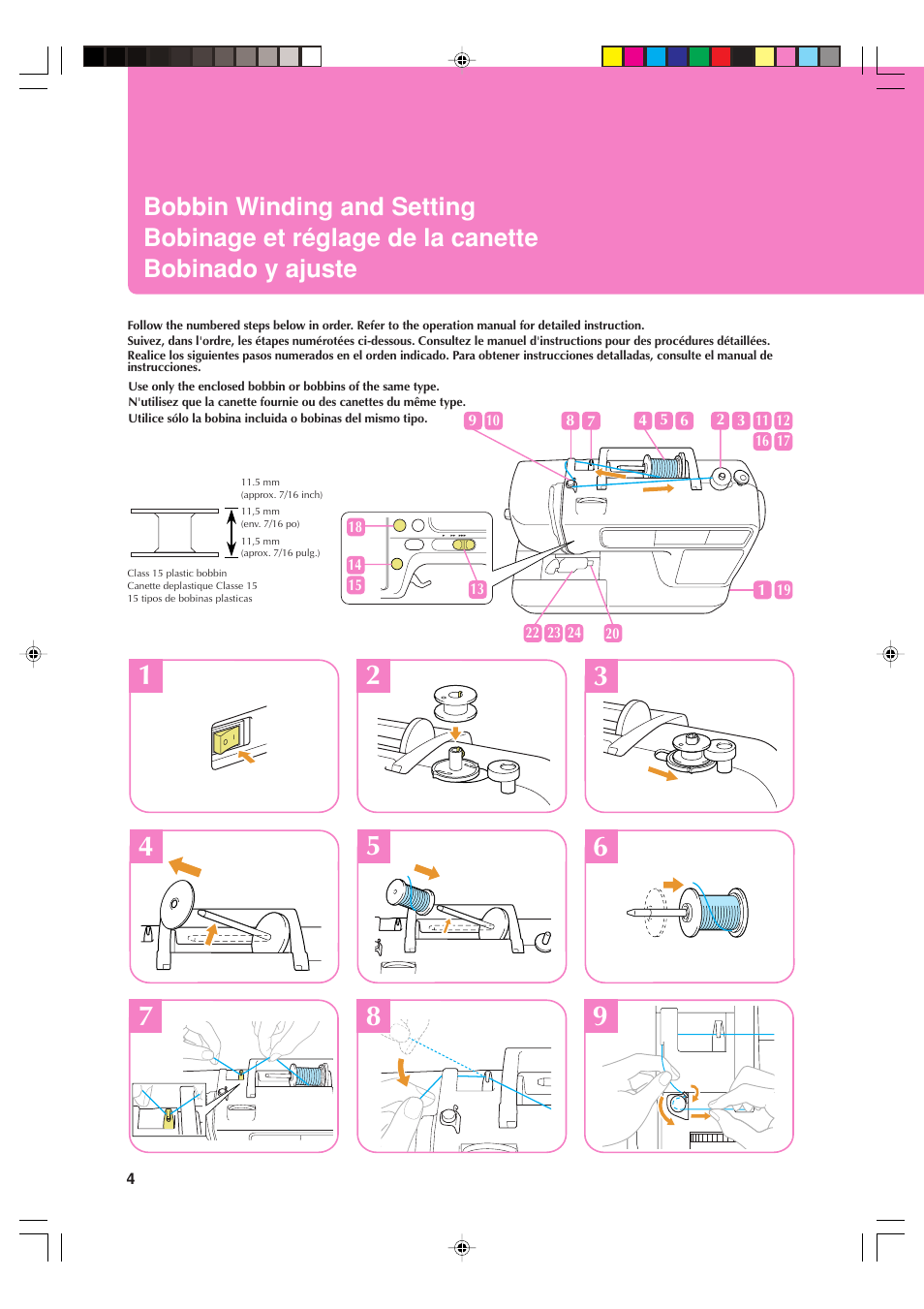 Baby Lock Sofia (Previous Model) (BL137A) Quick Reference Guide User Manual | Page 6 / 32