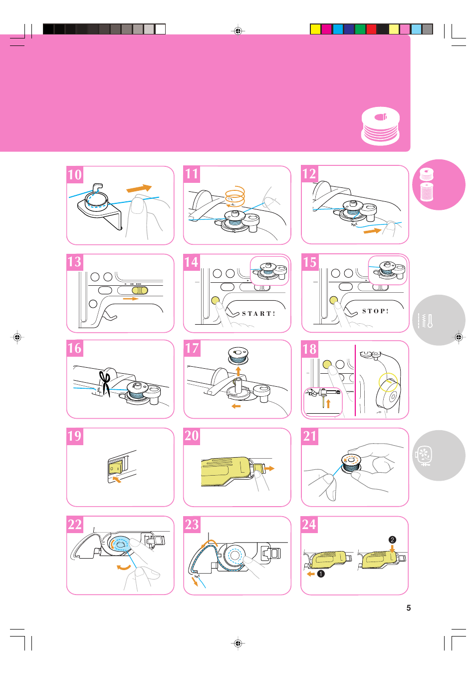 Baby Lock Sofia (Previous Model) (BL137A) Quick Reference Guide User Manual | Page 7 / 32